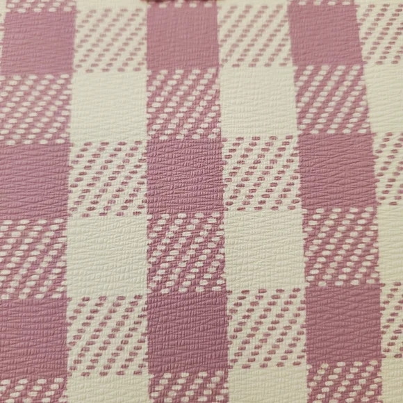 Kate Spade Light Purplish Pink and White Check Print Wristlet - NEW - Picture 9 of 11